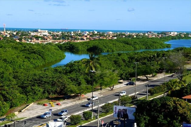 Impresionante vista do lounge