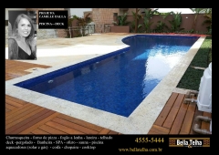 Piscina com deck, piscina projeto, iluminação para piscina, aquecimento para piscina, piscina de vinil, piscina de alvenaria, sauna seca, sauna a vapor, cascatas e muito mais vc encontra na bella telha www.bellatelha.com.br 11-4555-5444