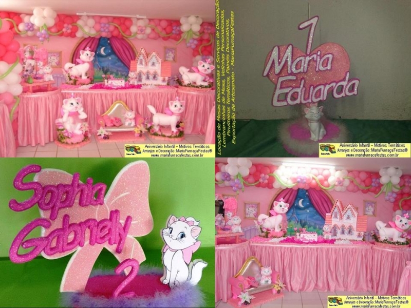MariaFumaçaFestas® (61)35636663 - Temas de Aniversário Infantil - Gatinha  Marie (Gata Marie - 16), Aniversário Infantil, Galeria de Temas